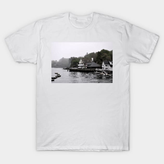 Morning Fog In The Village T-Shirt by KirtTisdale